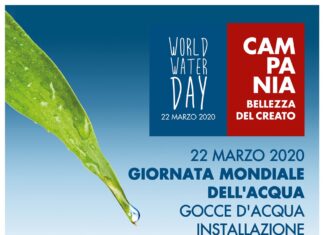 Gocce d’acqua: l’installazione artistica di Giuseppe Ottaiano per celebrare la Giornata Mondiale dell’Acqua