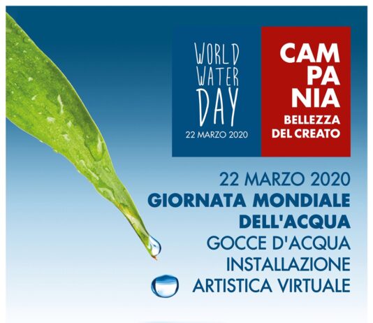 Gocce d’acqua: l’installazione artistica di Giuseppe Ottaiano per celebrare la Giornata Mondiale dell’Acqua