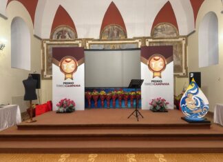 Premio Terre di Campania 2024 – La Premiazione La sala allestita per la premiazione