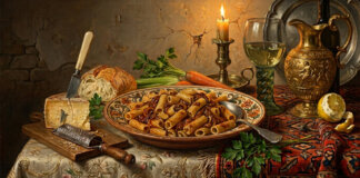 L’alchimia del tempo. La Genovese napoletana incontra il Weißes Gulasch della Val Badia.